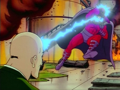 Xavier fights Magneto