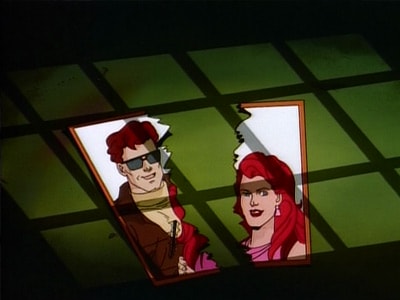 Torn photo of Cyclops and Jean