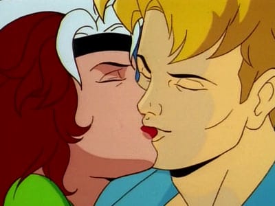 Rogue kissing Cody