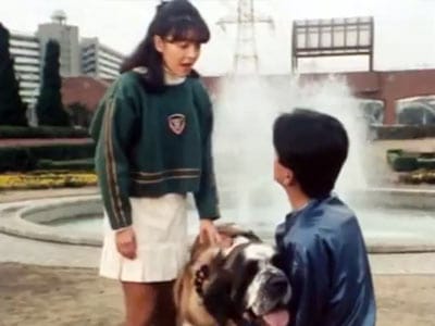 Ryusei with Mai and dog