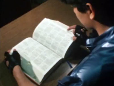 Ryusei reading book