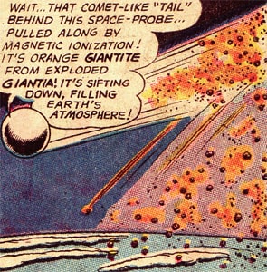 Giantite landing on Earth