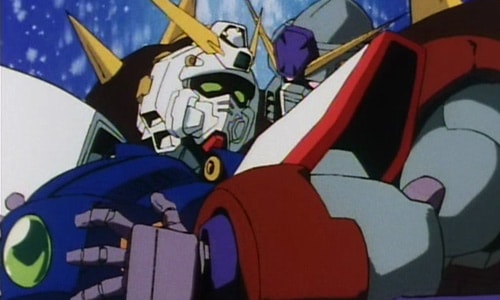 Lumber Gundam squeezing Shining Gundam
