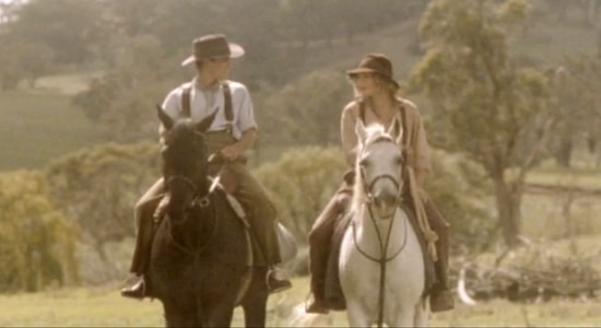 Jack and Jessica on horses