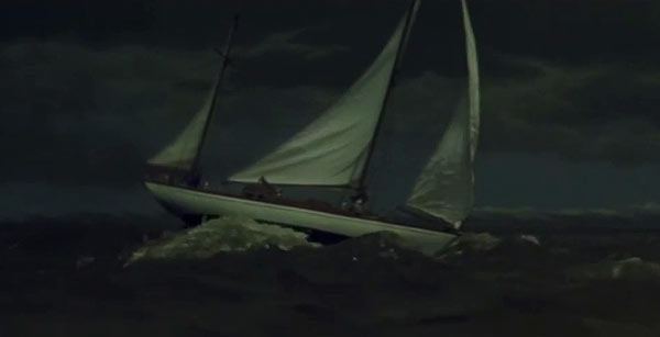 Yacht in storm