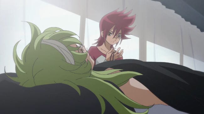 Koga next to bedridden Shaina