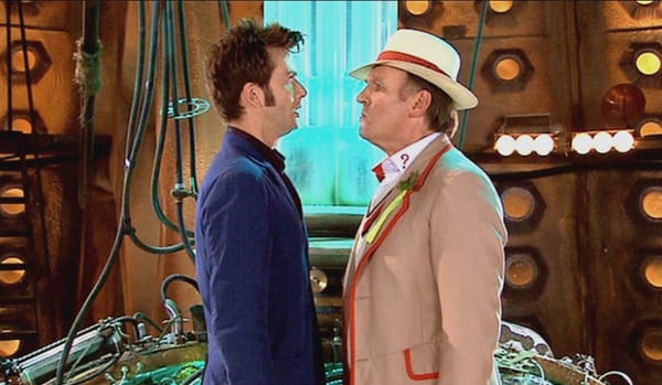 Tenth Doctor with Fifth Doctor