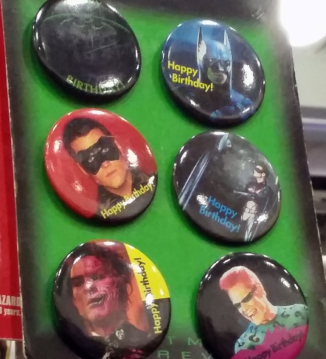 Batman Forever Birthday buttons