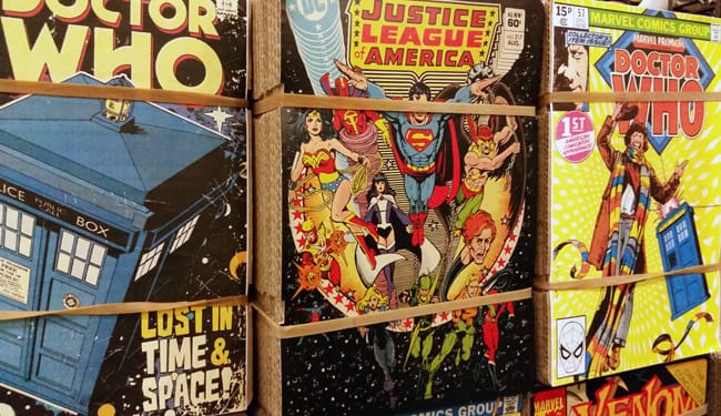 Doctor Who and Justice League comics