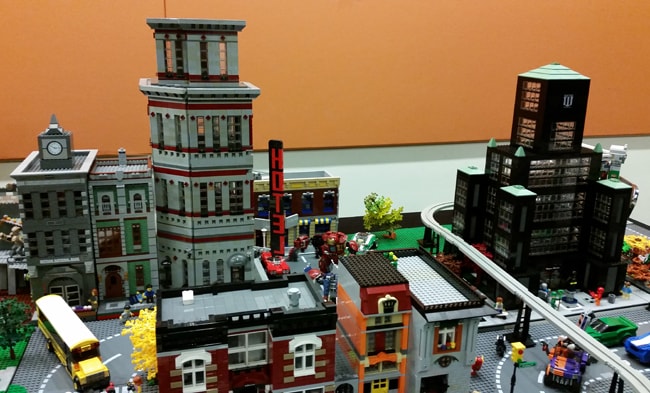 LEGO city building tops
