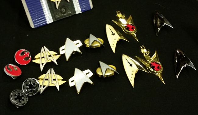 Star Trek and Star Wars pins
