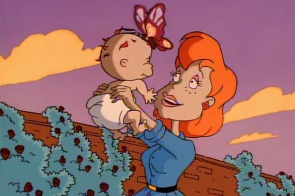 Melinda Finster holding baby Chuckie