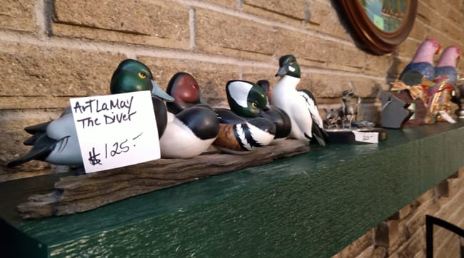 Ducks on mantelpiece