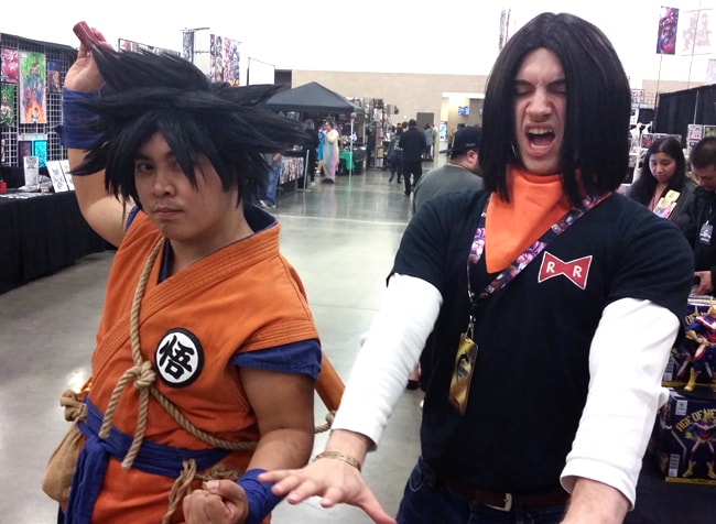 Goku and Android 17 cosplay