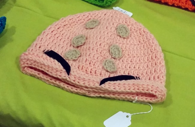Kameha Con 2 - knitted Krillin cap