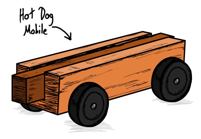 Drawing of the "Hot Dog Mobile"
