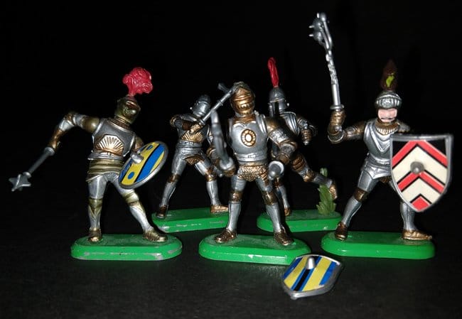 Five toy knights